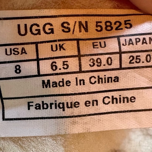 UGG Chestnut Label Tag - Size USA 8 / EU 39 - Picture 3 of 10